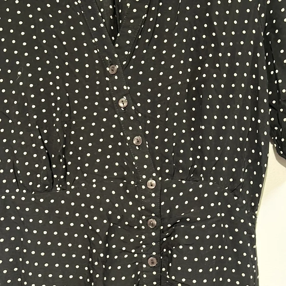 Free People Pippa short sleeve polka dot mini dress - size XS - Picture 8 of 10